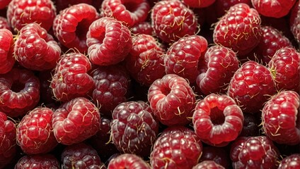 Fresh raspberries background. Raspberries close up. Raspberries texture.