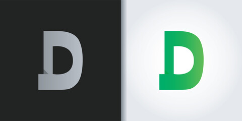 abstract letter d logo