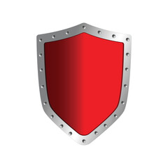 vector red shield icon protection sign