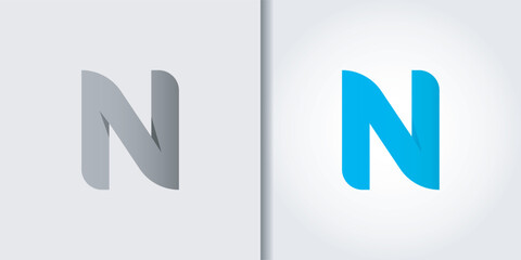 letter n logo set
