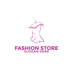 women dress beauty fashion shop logo vector, Fashion Store logo design template