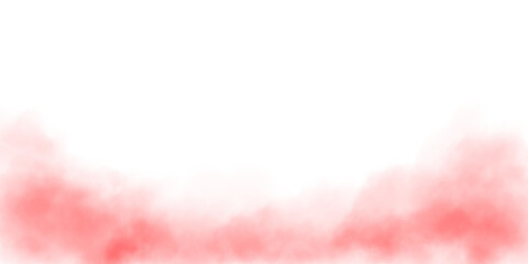 Red smog clouds on floor. Fog or smoke. Isolated transparent special effect. Morning fog over land or water surface. Magic haze. PNG.
