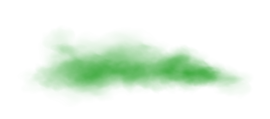 Green smog clouds on floor. Fog or smoke. Isolated transparent special effect. Morning fog over land or water surface. Magic haze.