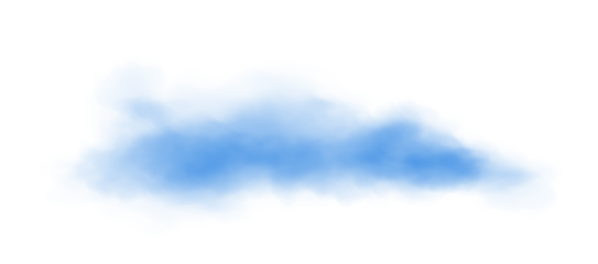 Blue smog clouds on floor. Fog or smoke. Isolated transparent special effect. Morning fog over land or water surface. Magic haze. PNG.
