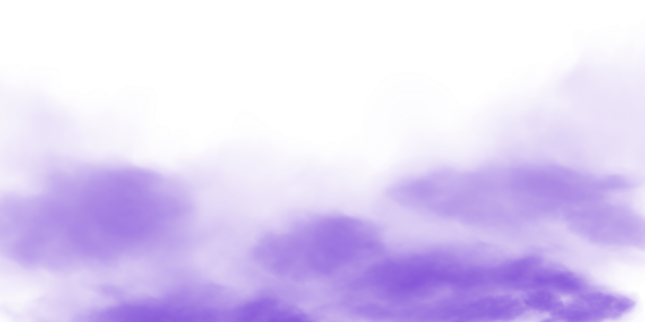 Purple smog clouds on floor. Fog or smoke. Isolated transparent special effect. Morning fog over land or water surface. Magic haze. PNG.


