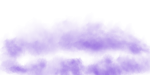 Purple smog clouds on floor. Fog or smoke. Isolated transparent special effect. Morning fog over land or water surface. Magic haze. PNG.


