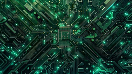 Fototapeta premium PCB desing motherboard using cloud computing like processor.