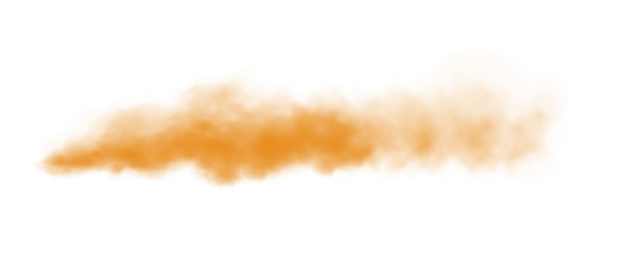 Yellow smog clouds on floor. Fog or smoke. Isolated transparent special effect. Morning fog over land or water surface. Magic haze. PNG.
