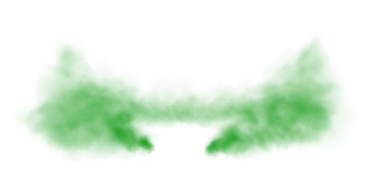 Green smog clouds on floor. Fog or smoke. Isolated transparent special effect. Morning fog over land or water surface. Magic haze.