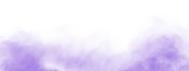 Purple smog clouds on floor. Fog or smoke. Isolated transparent special effect. Morning fog over land or water surface. Magic haze. PNG.


