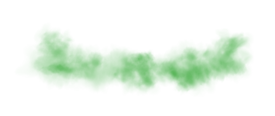 Green smog clouds on floor. Fog or smoke. Isolated transparent special effect. Morning fog over land or water surface. Magic haze.