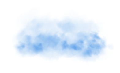 Blue smog clouds on floor. Fog or smoke. Isolated transparent special effect. Morning fog over land or water surface. Magic haze. PNG.
