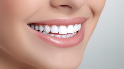 Charming Female Smile with Dazzling White Teeth

