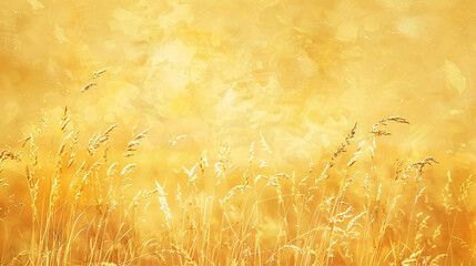 Golden summer background with dry wheat fields texture.