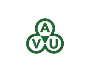 AVU logo design vector template