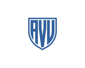 AVU logo design vector template
