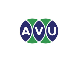 AVU logo design vector template