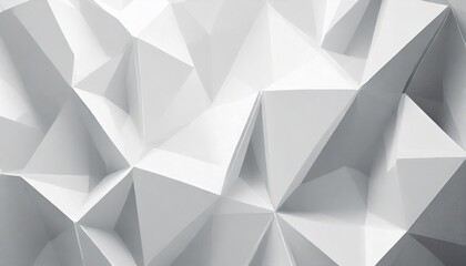 3d rendering of abstract white polygon background