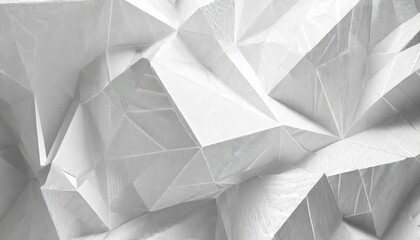 3d rendering of abstract white polygon background