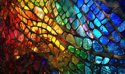 Stained glass- abstract pattern , Rebirth of Stained Glass texture colorful wallpaper