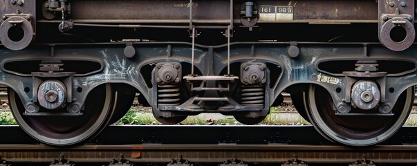 old rusty train wheels - Powered by Adobe