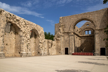 Crekvina, ruins in the site of which once stood the Church of the Assumption of Mary in the city of Kastav, Kvarner Bay, Primorje -Gorski Kotar, Croatia