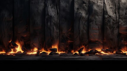 Dark Burnt Wooden Background - 8K Resolution

