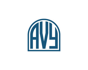 AVY logo design vector template