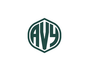AVY logo design vector template