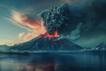 eruption, picture of the natural phenomena