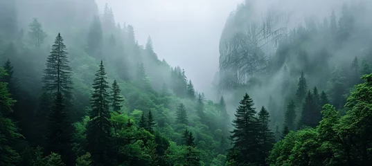 Poster Serene swiss alps  majestic mountain range and lush countryside landscape in switzerland © Ilja