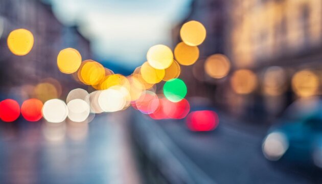 abstract background light on street pastel blur concept