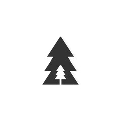 Obraz premium Pine tree simple black and white logo design. Clean, minimal, modern business brand design concept.