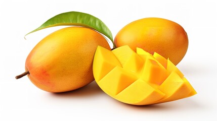 Delicious Mango Fruits Cut Out

