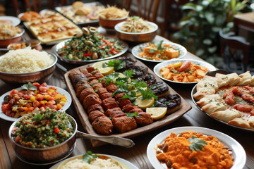 Arabic Cuisine: traditional lunch Ramadan 