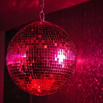 Lueur rougeoyante : Boule &agrave; facette captivante