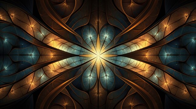 Geometric background with fractal patterns