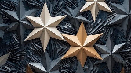 Geometric background with star shaped elements