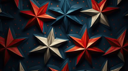 Obraz premium Geometric background with star shaped elements