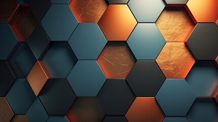 Geometric background with heptagon shapes