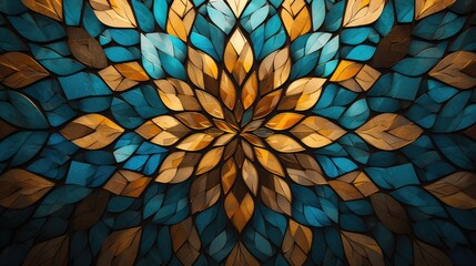 Geometric background with mosaic patterns