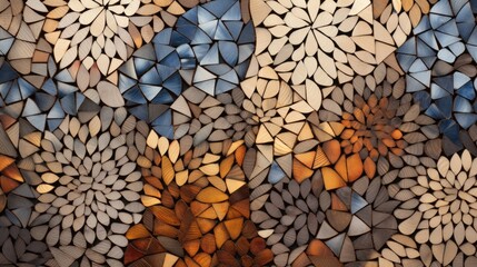 Geometric background with mosaic patterns