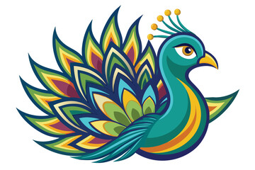peacock logo vector illustration artwork