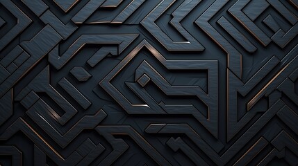 Geometric background with maze patterns - obrazy, fototapety, plakaty