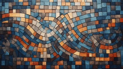 Geometric background with mosaic patterns