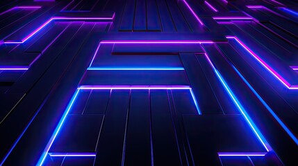 Geometric background with neon perpendicular lines