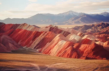 Fotobehang a stunning photograph of the rainbow mountains in jujuy salta argentina landscapes © IgnacioJulian