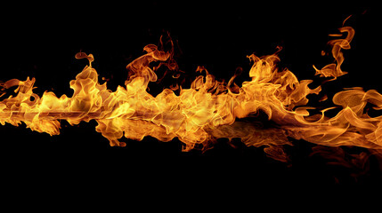 Detailed image capturing the dynamic movement of flames and trailing sparks on a dark background