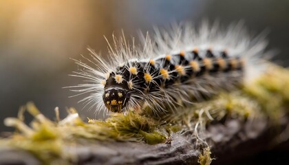 Generated image of caterpillar close up