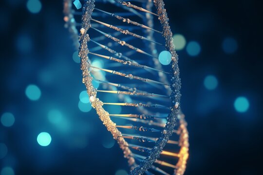 Futuristic Rotating White DNA Strand with Genetic Codes and abstract geometry. Rotating DNA strands. Model DNA spiral. The Concept molecular biology and biotechnology, DNA genomes.